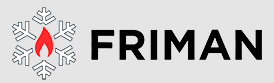 Logo empresa FRIMAN Instalaciones. Empresa con dilatada experiencia en energías renovables y climatización industrial.